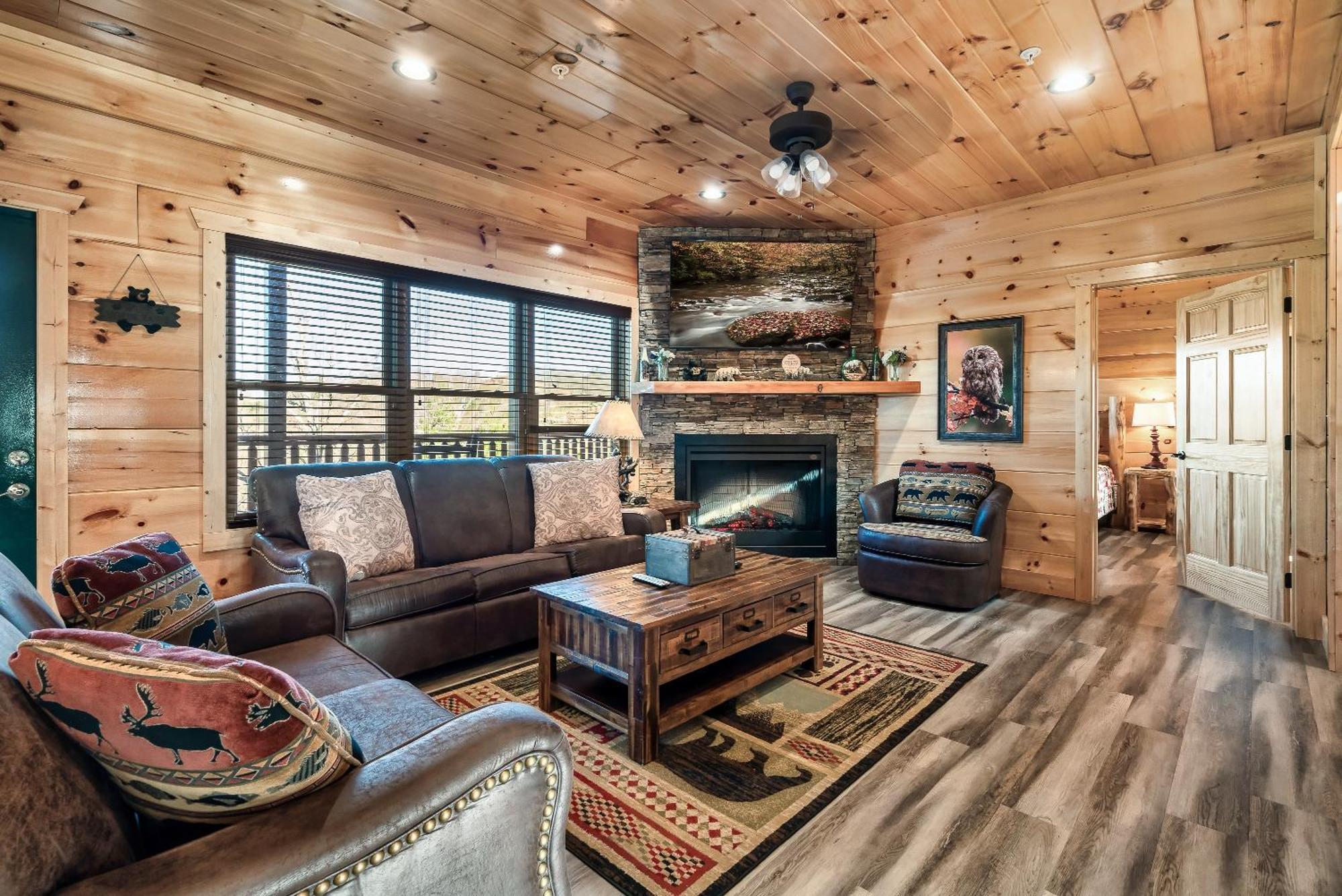 Full Equipped Cabin With A Pool And Game Room Smokies Views 蓋特林堡 外观 照片
